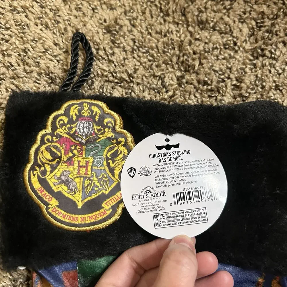 Harry Potter Kurt Adler Printed Christmas Stocking - NEW WITH TAGS